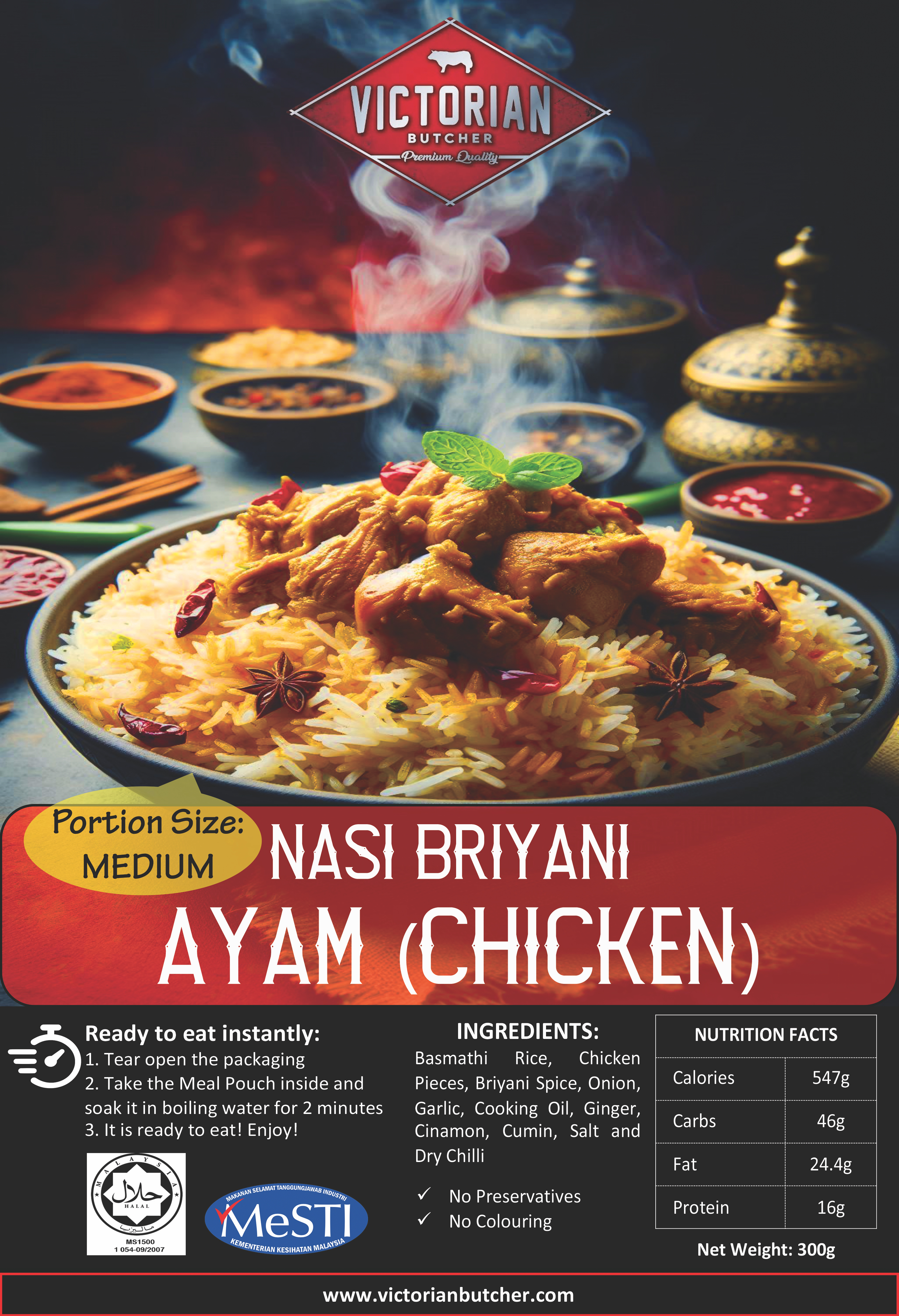 nasi briyani ayam 300g nasi briyani ayam 300g